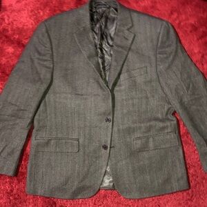 Men's Classic Brown Tweed Two-Button Blazer Ralph Lauren W/ Back Vent